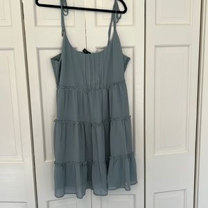 NWT 2x Light Blue Shoulder Tie Dress